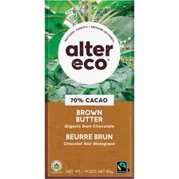Alter Eco Chocolate Bar - Brown Butter 70% Cacao
