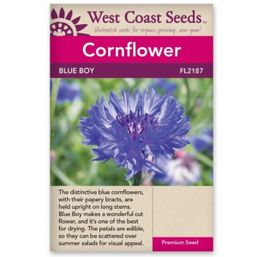 West Coast Seeds Seeds - Cornflower, Centaurea Blue Boy