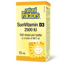 Natural Factors SunVitamin D3 Drops 2500 IU