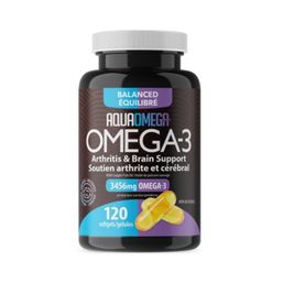 AquaOmega Omega-3 Balanced SoftGels - Arthritis & Brain Support