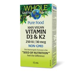 Whole Earth & Sea Vegan Vitamin D3 and K2
