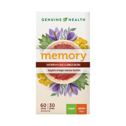 Genuine Health Memory Saffron and Gingko Biloba