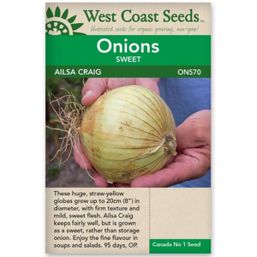 West Coast Seeds Seeds - Onions, Sweet, Alisa Craig