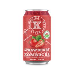 Happy Belly Kombucha Strawberry Hibiscus Ginger Kombucha