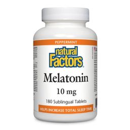 Natural Factors Melatonin 10 mg Peppermint