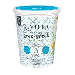 Maison Riviera Greek Less Sugar 0% MF Yogurt Vanilla