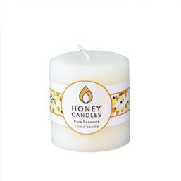 Honey Candles Round Pillar - Pearl 3x3