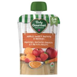 Baby Gourmet Organic Baby Food - Apple, Sweet Potato, Berry Swirl 7+ months
