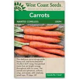 West Coast Seeds Seeds - Nantes Coreless Carrot