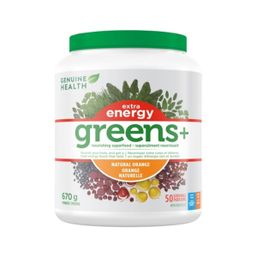 Genuine Health Greens+ Extra Energy Natural Orange