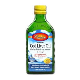 Carlson Wild Norwegian Cod Liver Oil - Lemon 1,100 mg omega-3s
