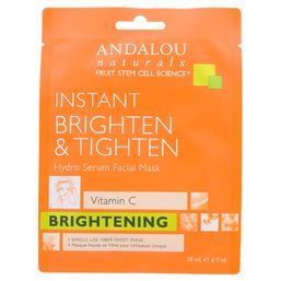 Andalou Naturals Instant Brighten & Tighten Hydro Serum Facial Sheet Mask Brightening