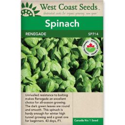 West Coast Seeds Seeds - Renegade Spinach
