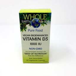 Whole Earth & Sea Vegan Bioenhanced Vitamin D3 1000IU