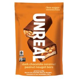 Unreal Dark Chocolate Caramel Peanut Nougat Bars