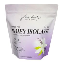 Glow Body Nutrition Whey Isolate Enhanced w Bovine Collagen Vanilla