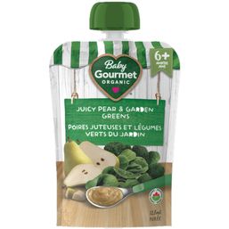 Baby Gourmet Organic Baby Food - Juicy Pear & Garden Greens 6+ months