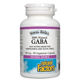 Natural Factors Stress-Relax 100% Natural GABA - 100 mg