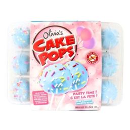 Olivia's Cake Pops Cake Pops Blue Confetti Vanilla, 6 Pack