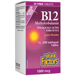 Natural Factors B12 Methylcobalamin - 1,000 mcg