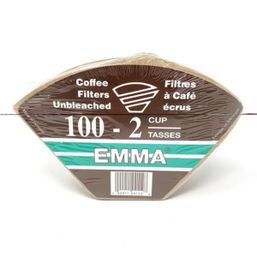 Emma Unbleached Coffee Filters - 2 cup