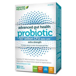 Genuine Health Advanced Gut Health Probiotic Extra Strength - 50 Billion CFU