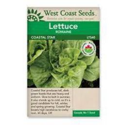 West Coast Seeds Lettuce Coastal Star Organic