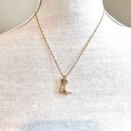 Royce and Oak Western Boot Necklace Gold