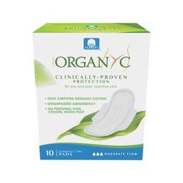 Organyc Pads Moderate Flow With Wings Folded
