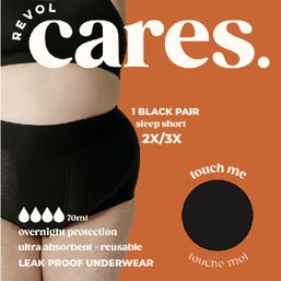 Revol Cares Sleep Short Black 2X/3X