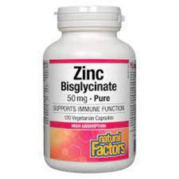Natural Factors Zinc Bisglycinate 50 mg