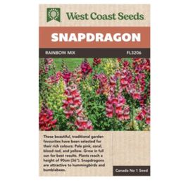 West Coast Seeds Seeds - Rainbow Mix Snapdragons