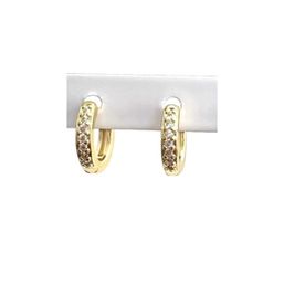 Royce and Oak Stone Huggie Earrings Gold