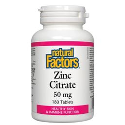 Natural Factors Zinc Citrate - 50 mg