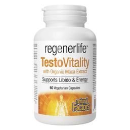 Natural Factors Regenerlife TestoVItality w Org MACA Extract