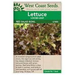 West Coast Seeds Seeds - Salad Bowl Red Leaf Lettuce