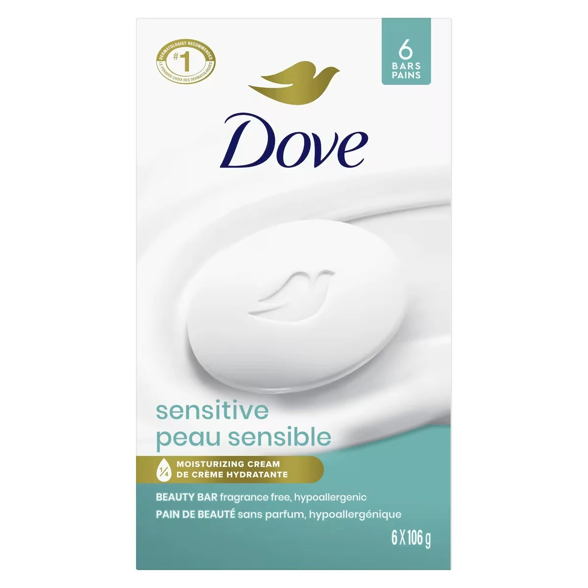 Pain de beauté pour le soin de peaux sensibles Peau Sensible 106 g Lot de 6