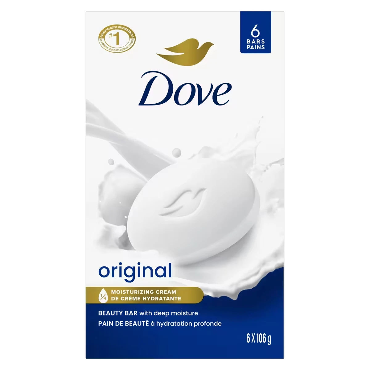 Pain de savon 6 x 106 g Blanc