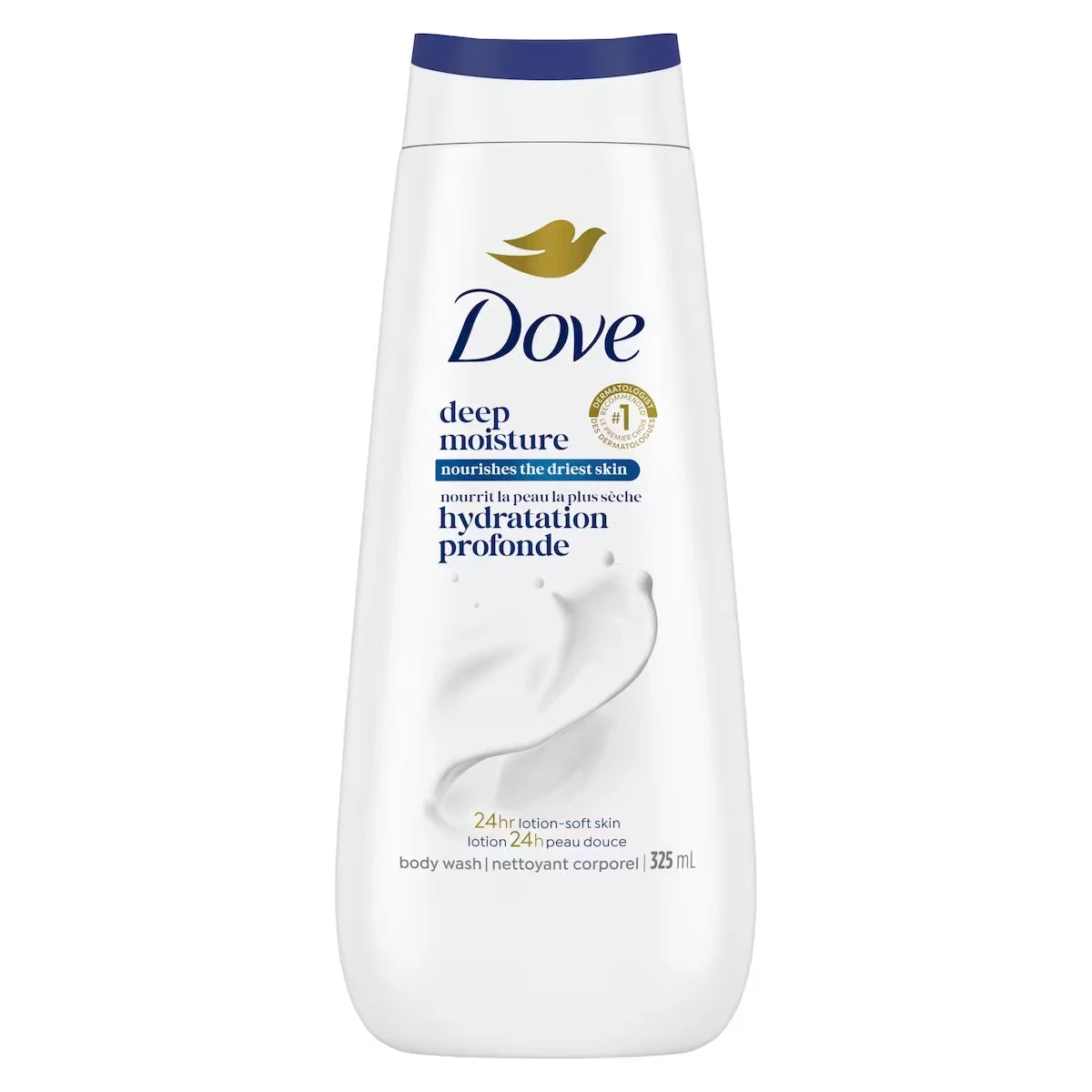 Nettoyant Corporel pour nourrir la peau la plus sèche Dove  Deep Moisture hydrate la peau en profondeur