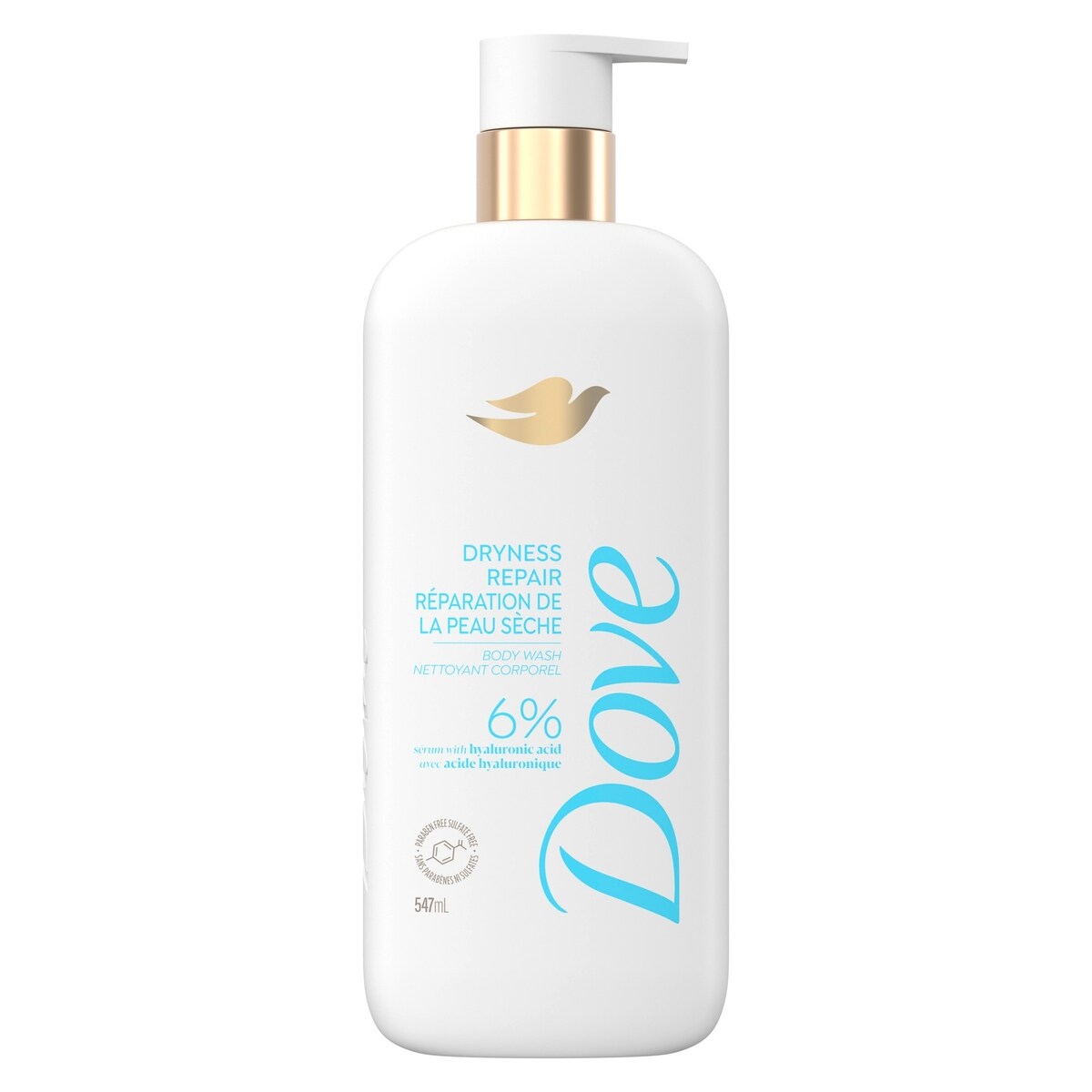 Nettoyant Corporel imbibe activement la peau sèche  réparation de la peau sèche 6 % de sérum hydratant avec acide hyaluronique