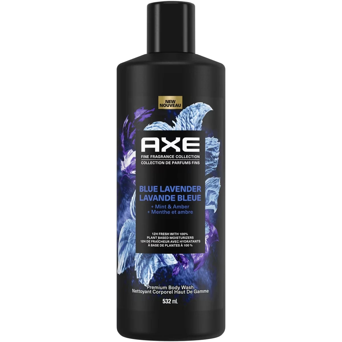 Gel Douche Pour Hommes 12H De Senteur Rafra�Chissante Collection De Parfums Fins Lavande Bleue Infus� Avec Des Huiles Essentielles De Lavande, Menthe Et Ambre, 532Ml