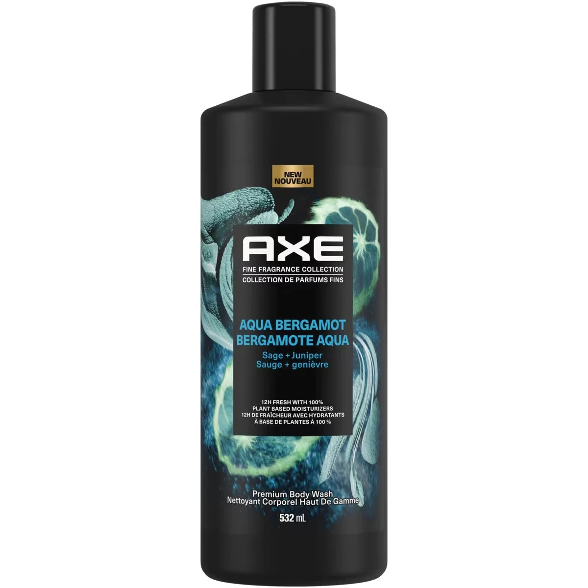 Gel Douche Pour Hommes 12H De Senteur Rafra�Chissante Collection De Parfums Fins Bergamote, Gen�Vrier Et Sauge Infus� Avec Des Huiles Essentielles, 532Ml