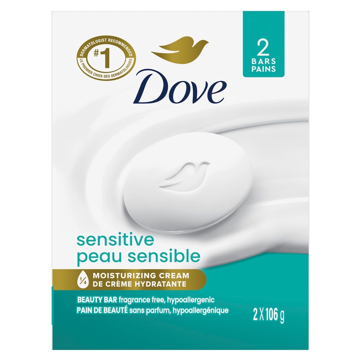 Pain de beauté pour le soin de peaux sensibles Peau Sensible 106 g Lot de 2