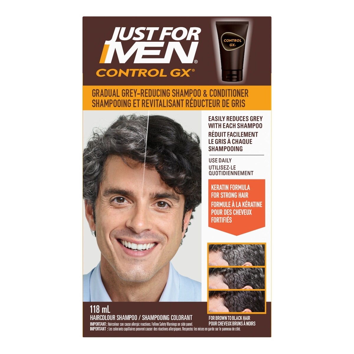 Shampooing et revitalisant 2 en 1 réducteur de gris Control GX