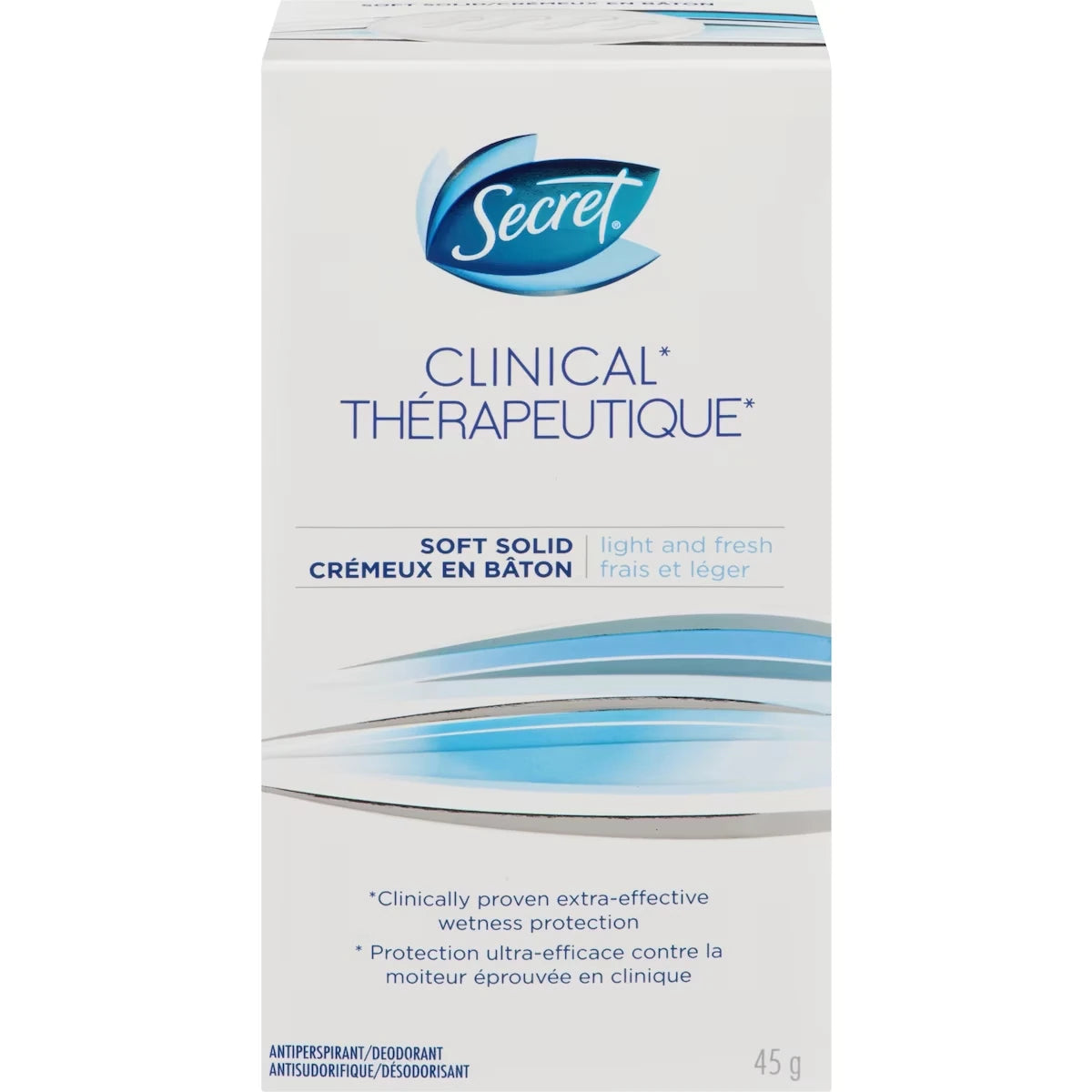Antisudorifique et désodorisant crémeux en bâton Thérapeutique, Frais et léger, 45 g