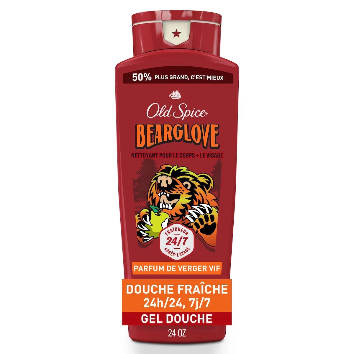 Nettoyant pour le corps pour hommes, Bearglove, mousse longue durée