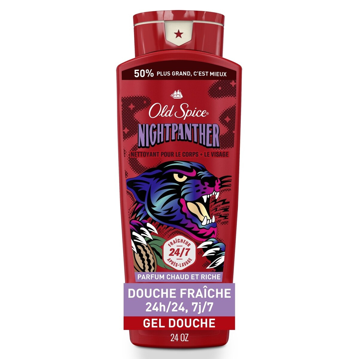 Nettoyant pour le corps pour hommes, NightPanther