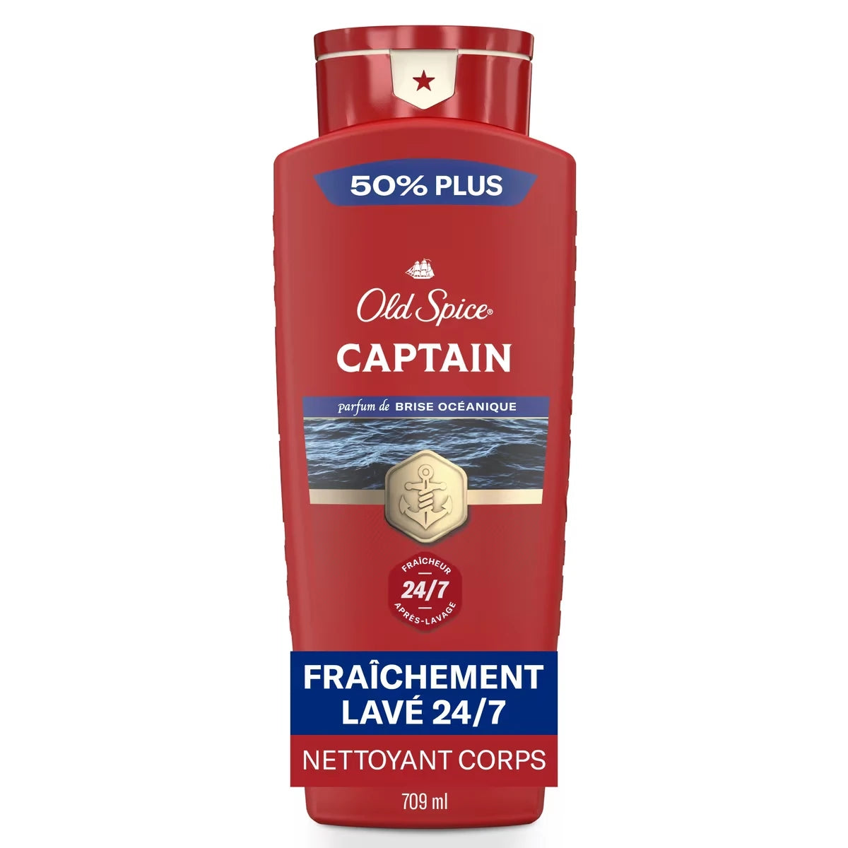 Nettoyant pour le corps Red Collection pour hommes, parfum Captain