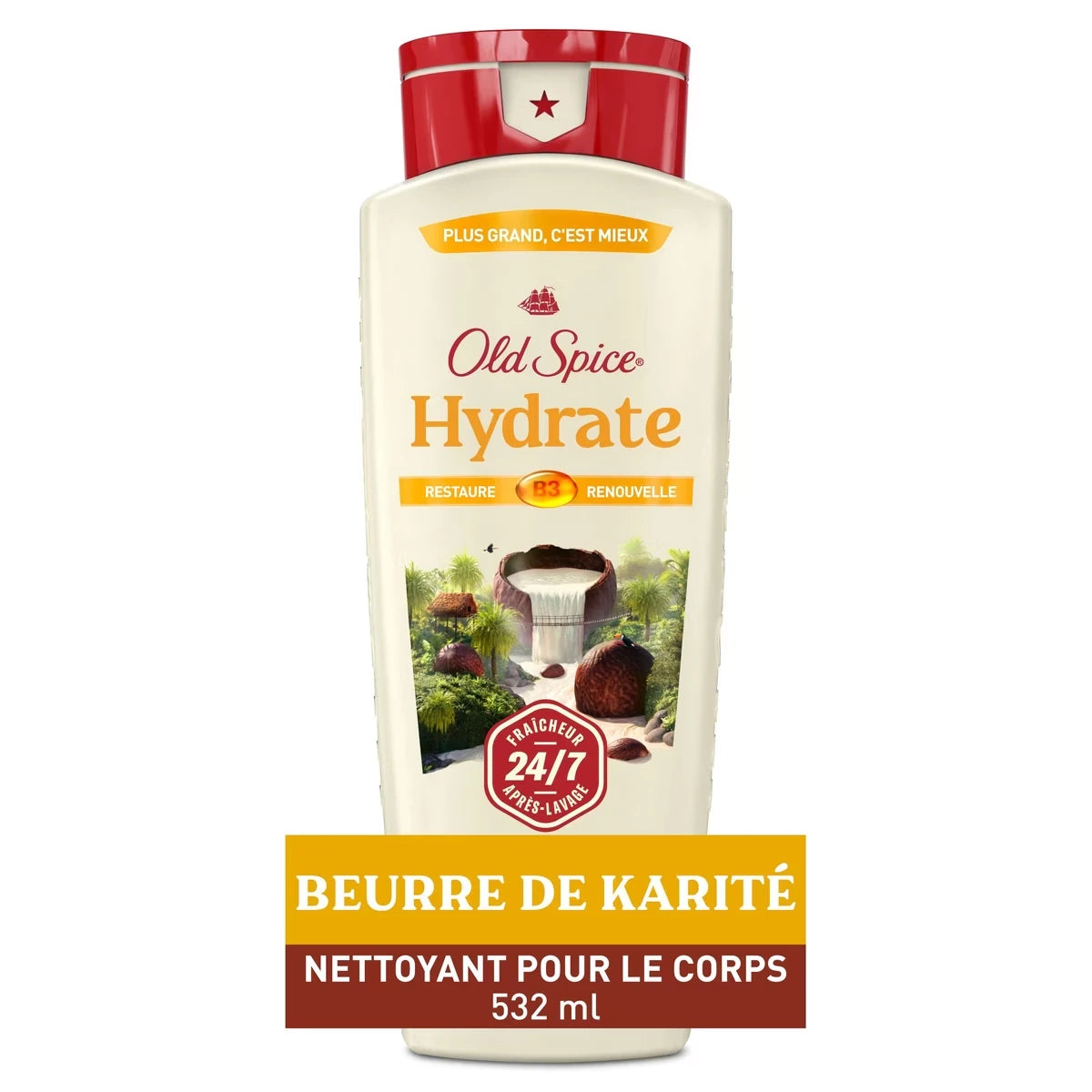 Nettoyant pour le corps pour hommes, Hydrate avec beurre de karité