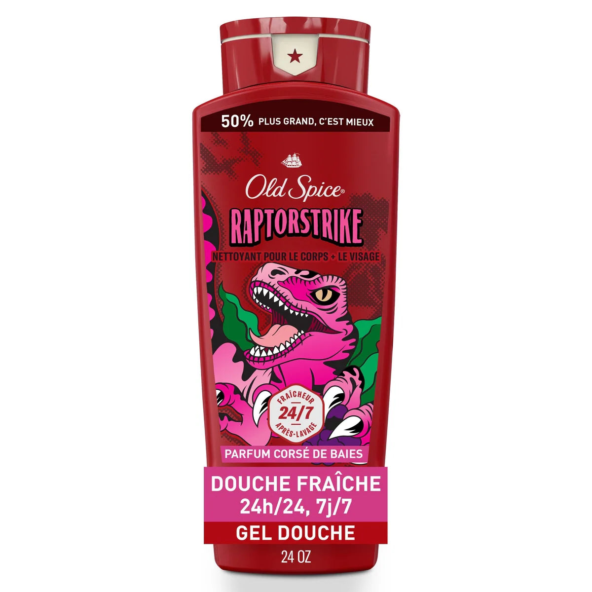 Nettoyant pour le corps pour hommes Old Spice, RaptorStrike, mousse longue durée